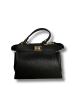 Aura city leather bag in Black